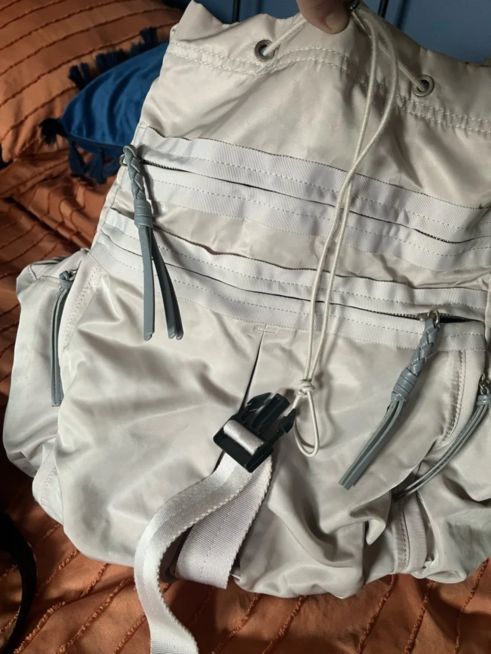 Light Grey Backpack - Modern Everyday Rucksack - Picture 3 of 4